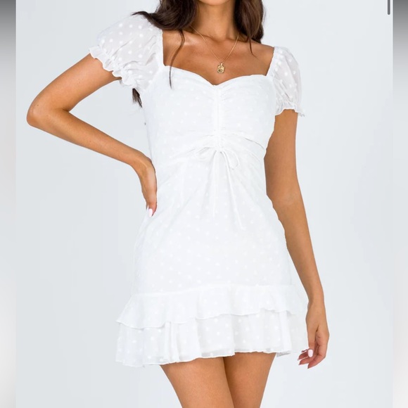 Princess Polly White Mikail Mini Dress - Picture 1 of 4